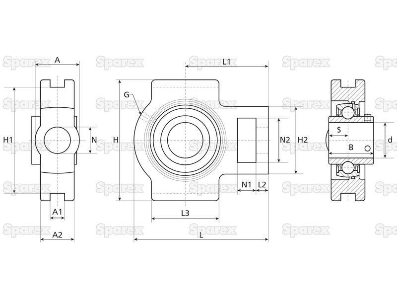 NTN SNR Take up Bearing Unit (UCT209)