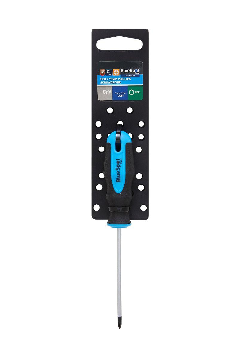 Blue Spot Tools PH0 X 75MM Phillips Hex Bolster Screwdriver