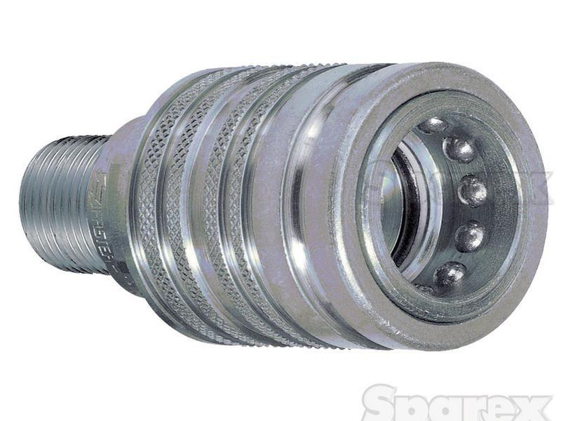 Faster Quick Release Hydraulic Coupling Female 1/2'' Body x M22 x 1.50 Metric Male Bulkhead Faster S.p.A (CPV087/2215 F, CPV087/2215F)