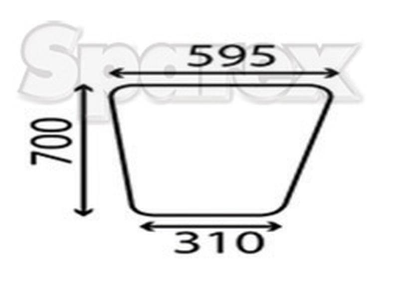 Lower Side Glass LH/RH for Massey Ferguson 590 (500 Series)