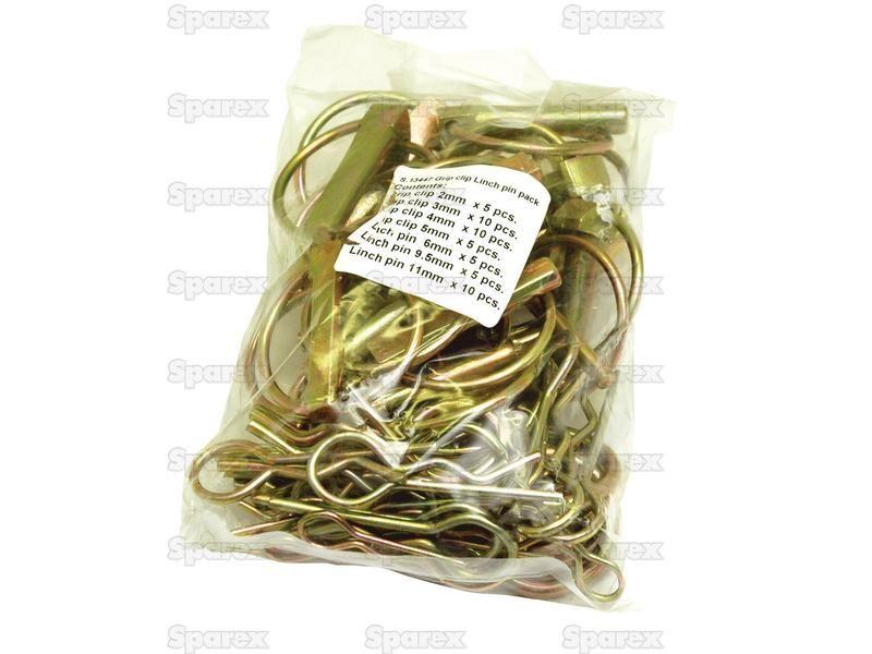 Round Linch Pin & Grip Clip - Single Wound, 50 pcs. Agripak
