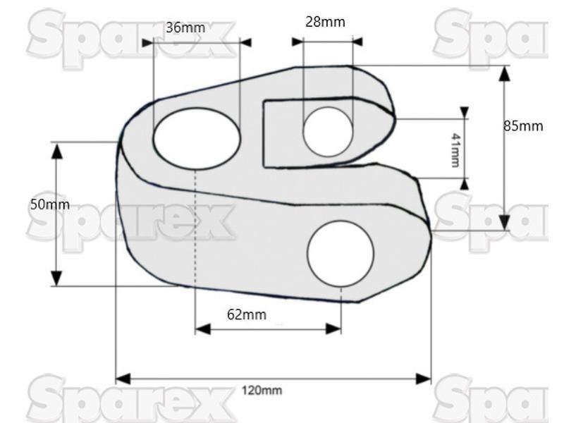 Top Link Knuckle End - Cat. 36mm