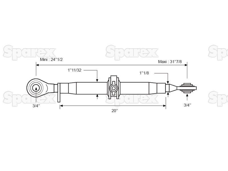 Ratchet Link Assembly - Double Ball End