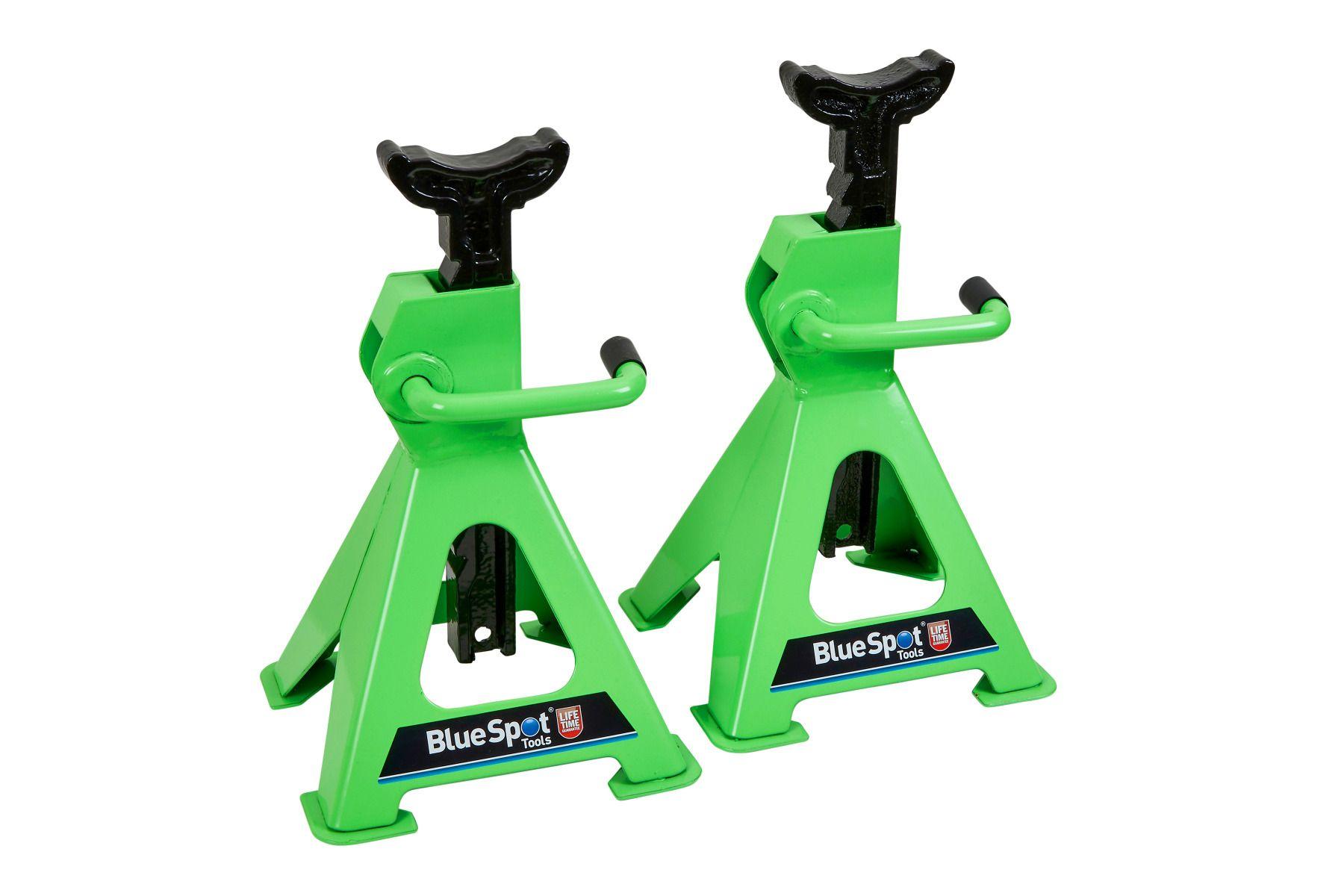 Blue Spot Tools 2T (2000KG) Pair Ratchet Jack Stands