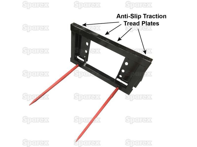 Bobcat/Skid Steer Bale Frame - 2 x M22 x 1100mm Tines (SHW Brand)
