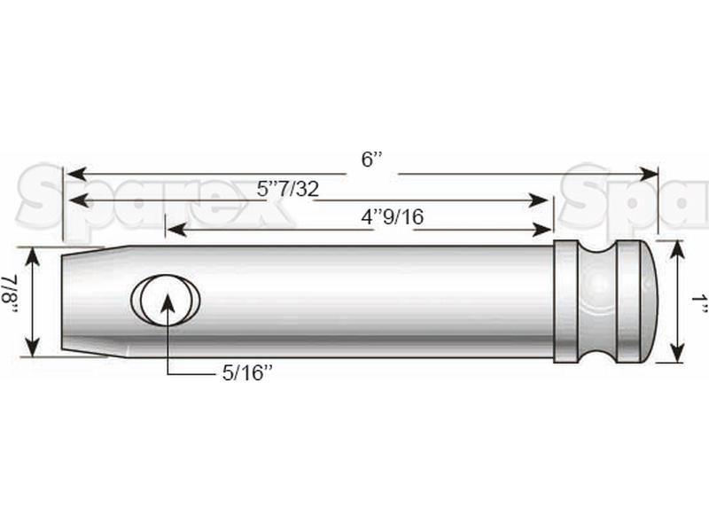 Lower link pin 22x116mm Cat. 1