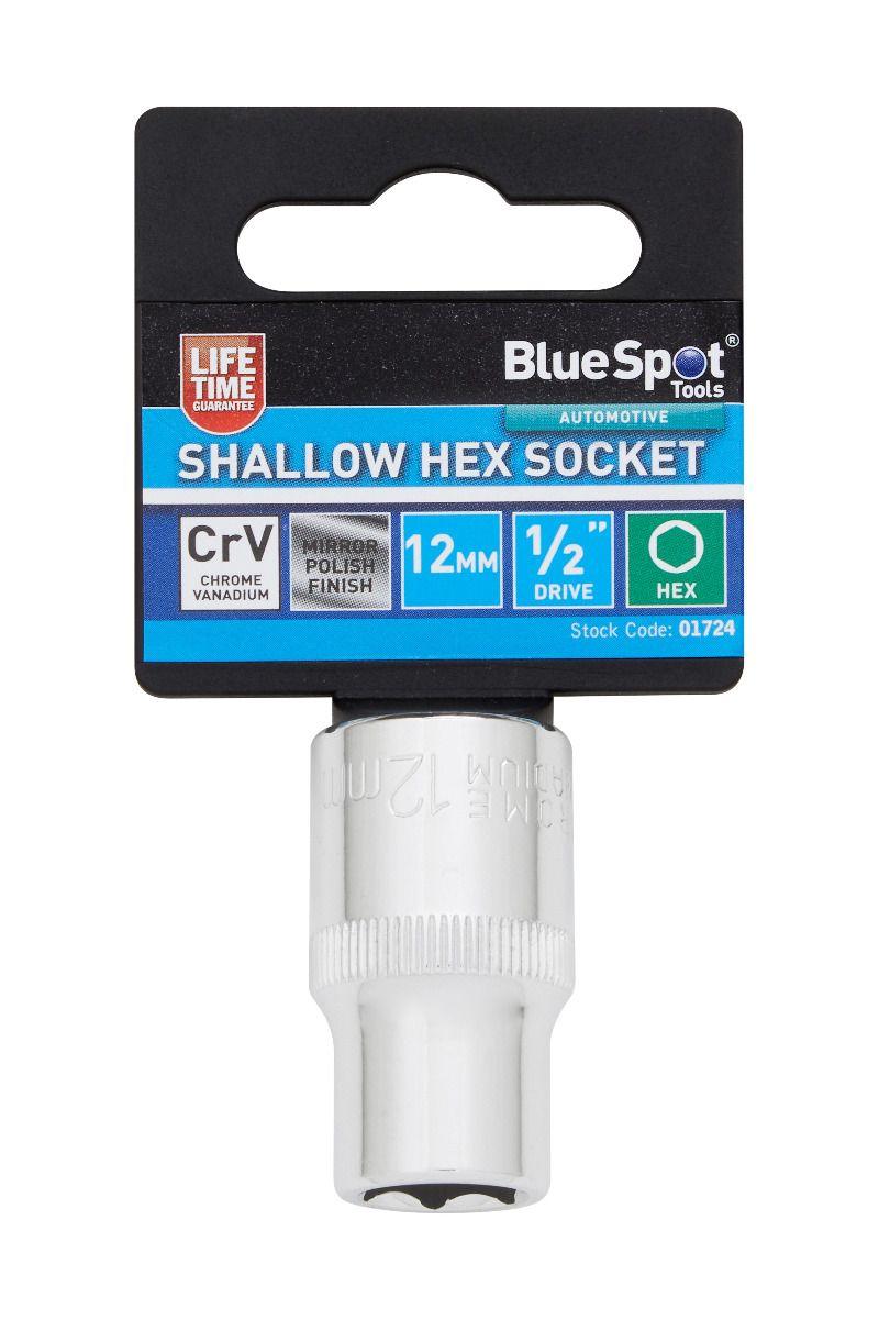 Blue Spot Tools Individual 12mm 1/2" Shallow Hex Socket