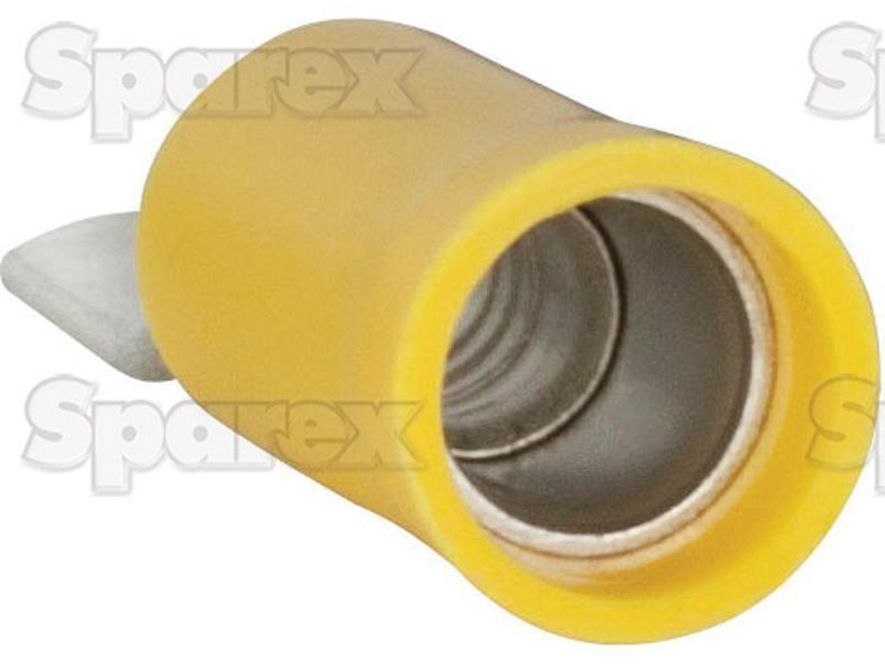 Pre Insulated Spade Terminal, Double Grip - Male, 6.3mm, Yellow (4.0 - 6.0mm)