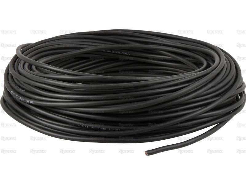 Electrical Cable - 1 Core, 10mm°² Cable, Black (Length: 50M), ()