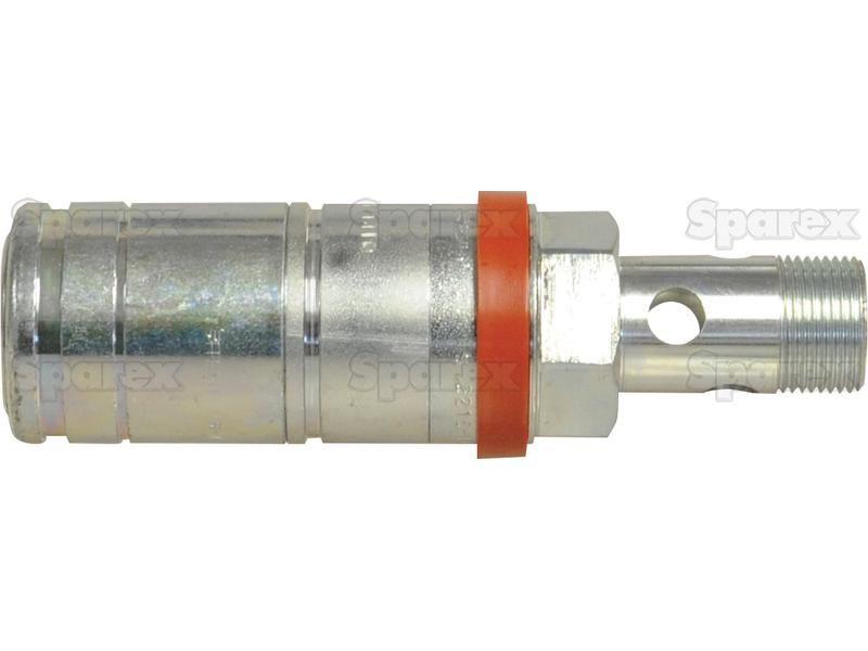 Faster Quick Release Hydraulic Coupling Female 1/2'' Body x M22 x 1.50 Metric Male Bulkhead Faster S.p.A (3CFPV19/2215 F, 3CFPV19/2215F)