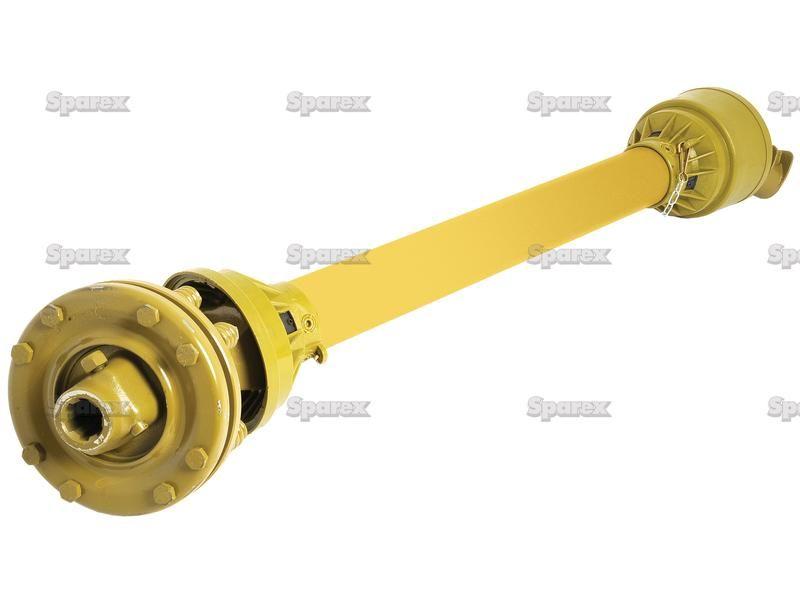 PTO Shaft - (Lz) Length: 930mm, 1 3/8'' x 6 Spline Q.R. to 1 3/8'' x 6 Spline Friction Disc Clutch