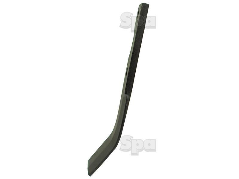 Rotavator Blade Curved LH 50x12mm Height: 302mm. Hole centres: 100mm. Hole Ø: 15.5mm. Replacement for Simone/Jones for Simone & Jones VARIOUS