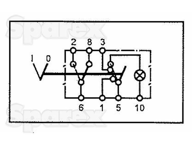 Rocker Switch - Hazard, 2 Position (On/Off) for Case IH MX90C
