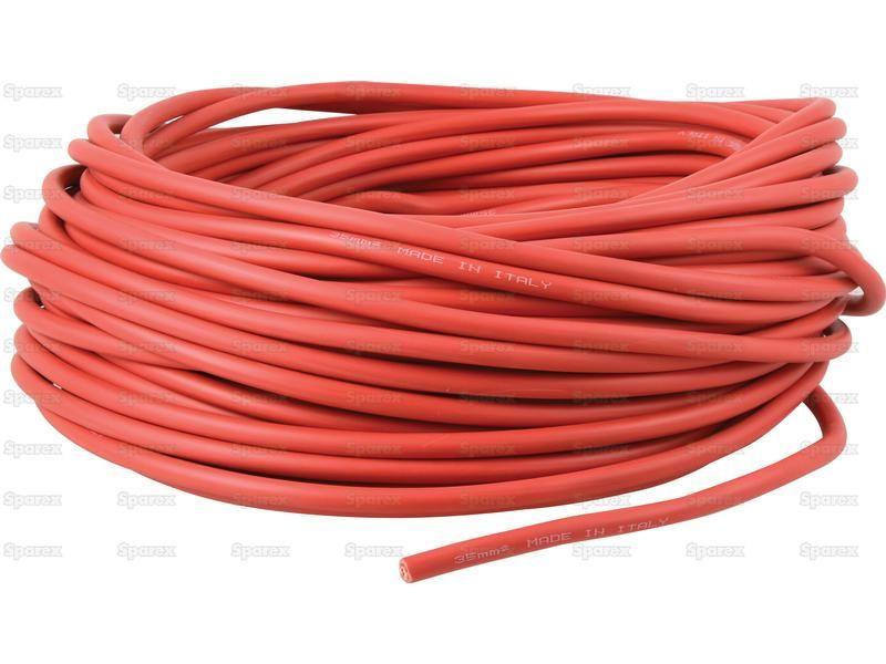 Electrical Cable - 1 Core, 35mm°² Cable, Red (Length: 50M), ()