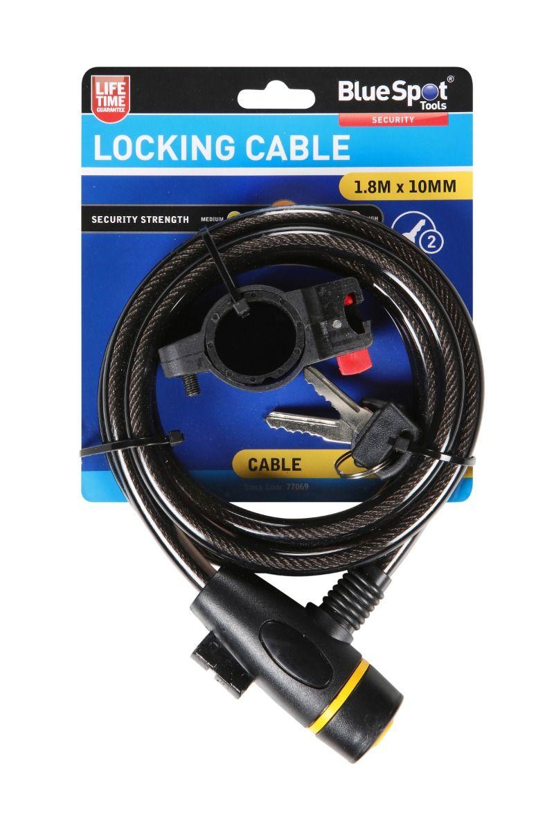 Blue Spot Tools 10mm X 1.8 Mtr Locking Cable