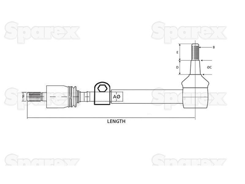 Track Rod/Drag Link Assembly Kit for Ford New Holland TW35 (TW Series)
