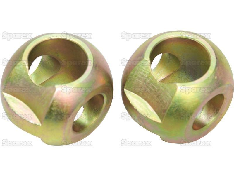 Lower Link Dual Category Balls (Cat. 2 Outer, 1/2 Inner), (2 pcs. Agripak) for Massey Ferguson 390 (300 Series)
