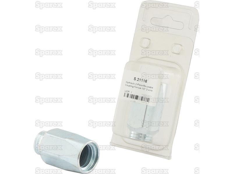 Hydraulic 2-Piece Re-usable Coupling Ferrule 1/2'' 2-wire non-skive Agripak