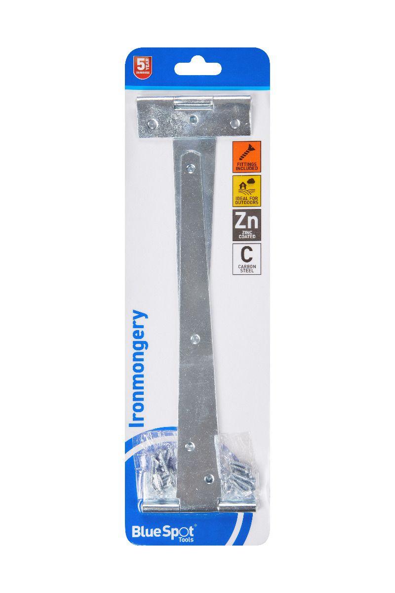 Blue Spot Tools Zinc Plated Tee Hinge 250mm