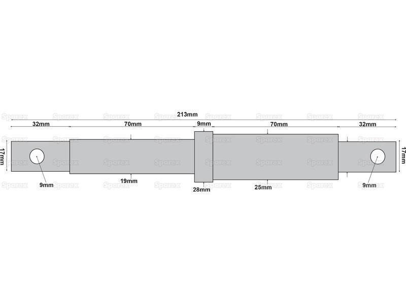 Top link pin - Dual category 17-19-25mm Cat.1/2