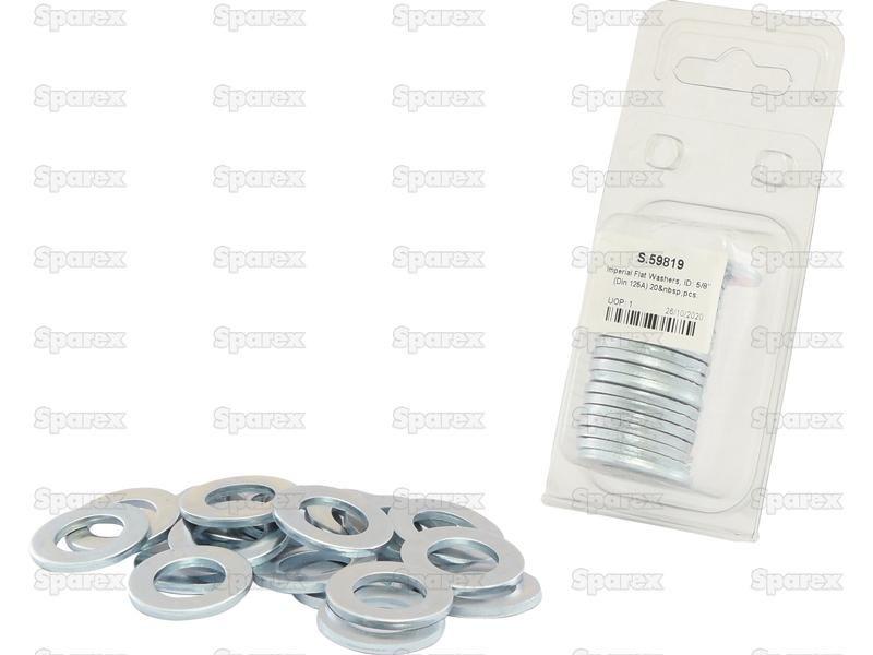 Imperial Flat Washers, ID: 5/8'' (Din 125A) 20 pcs. Agripak