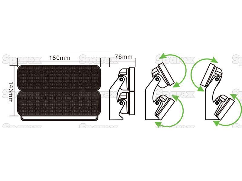 LED Work Light (Adjustable), Interference: Class 1, 4270 Lumens, 10-30V