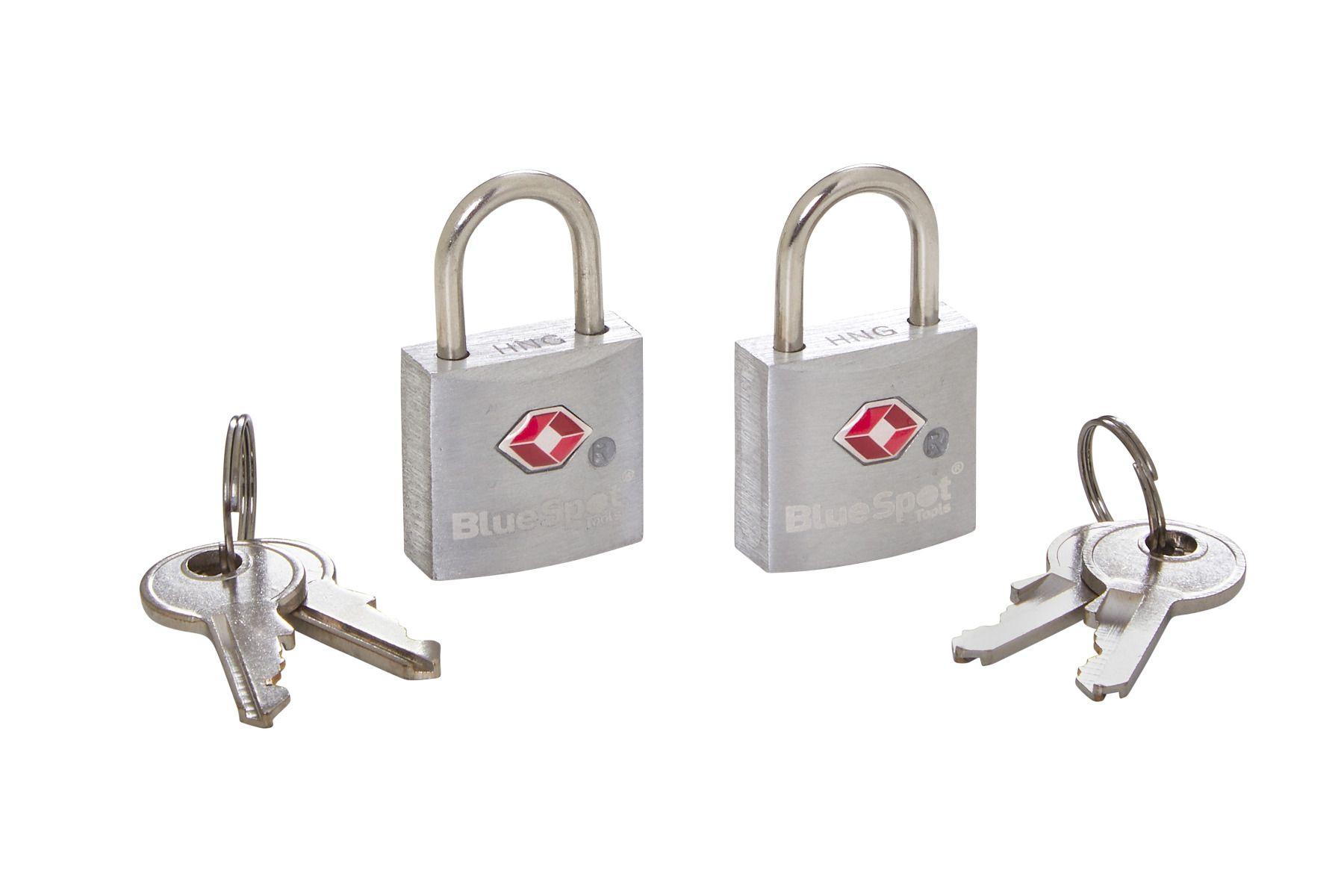 Blue Spot Tools 2 PCE 20mm TSA Travel Padlocks