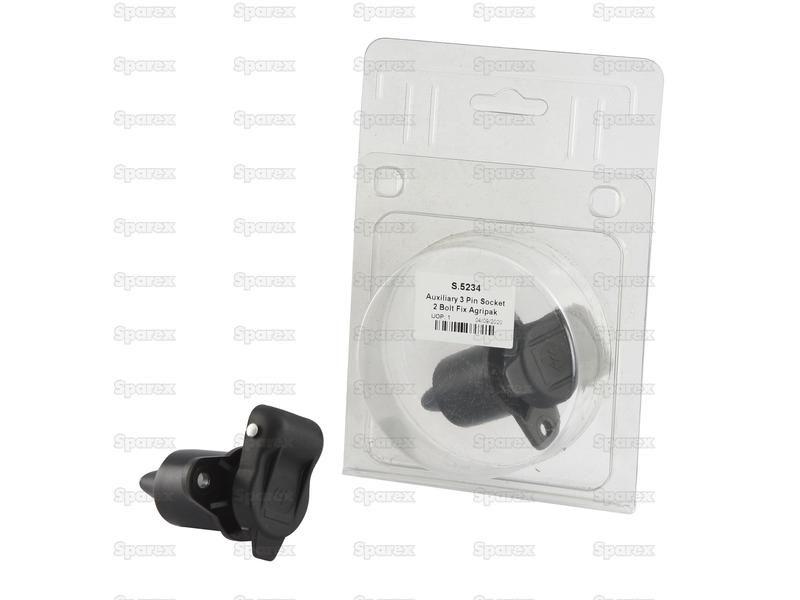 Auxiliary 3 Pin Socket 2 Bolt Fix Agripak