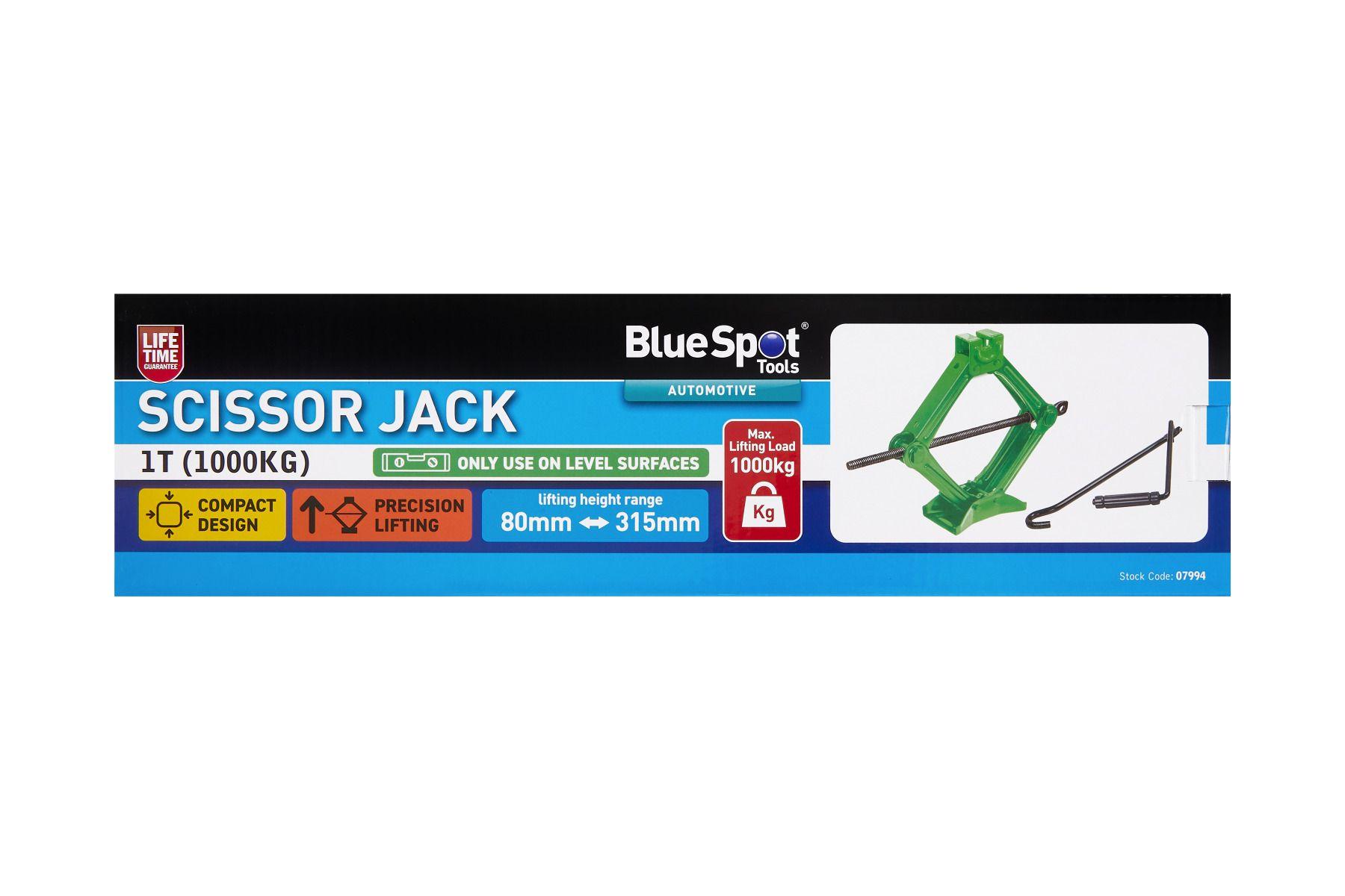 Blue Spot Tools 1T (1000KG) Scissor Jack