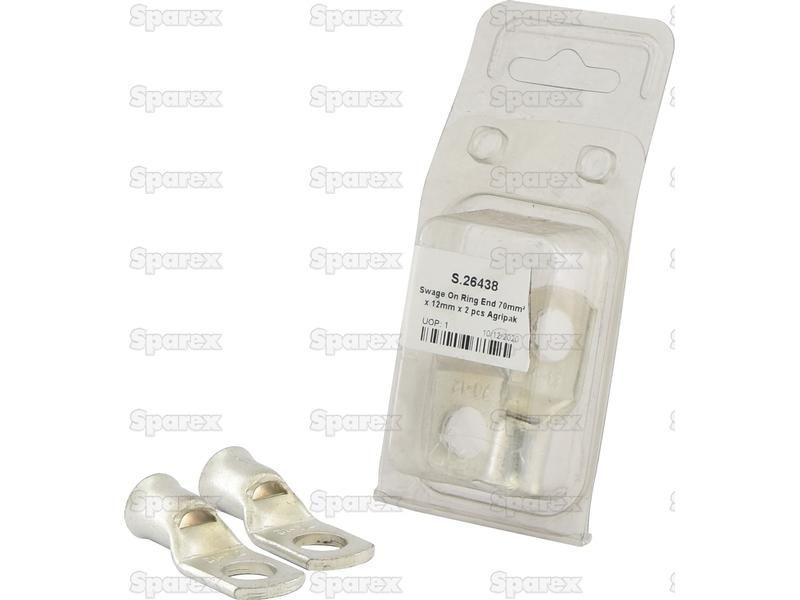 Swage On Ring Terminal 70mm°² x Ø23mm, Agripak (2 pcs.)