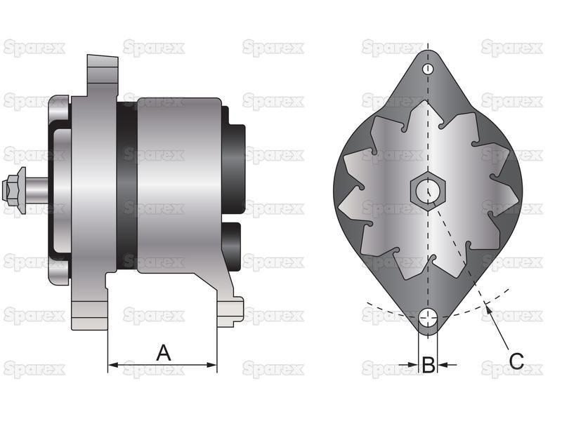 Alternator (Mahle) - 12V, 200 Amps for Steyr 6170CVT
