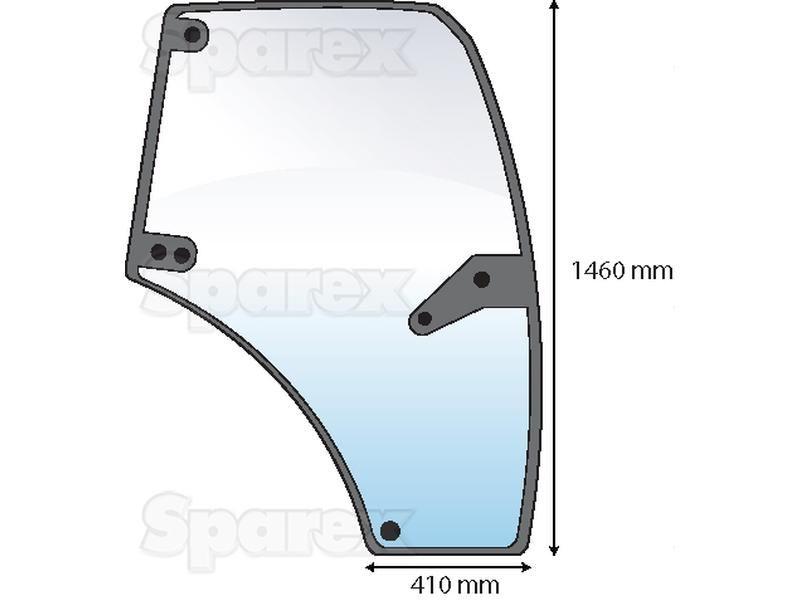Door Glass RH for Deutz-Fahr, Same