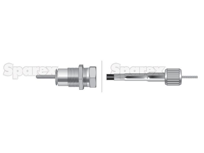 Drive Cable - Length: 2106mm, Outer cable length: 2078mm. for Deutz-Fahr D 10006