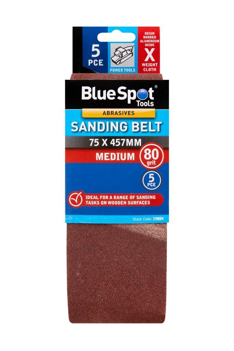 Blue Spot Tools 75 x 457mm Sanding Belt 80 Grit