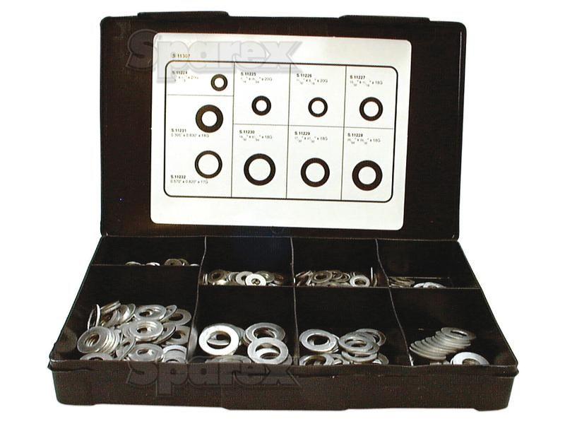 Imperial Aluminium Washers, ID: 6.35 - 15.1mm (480 pcs. Handipak)