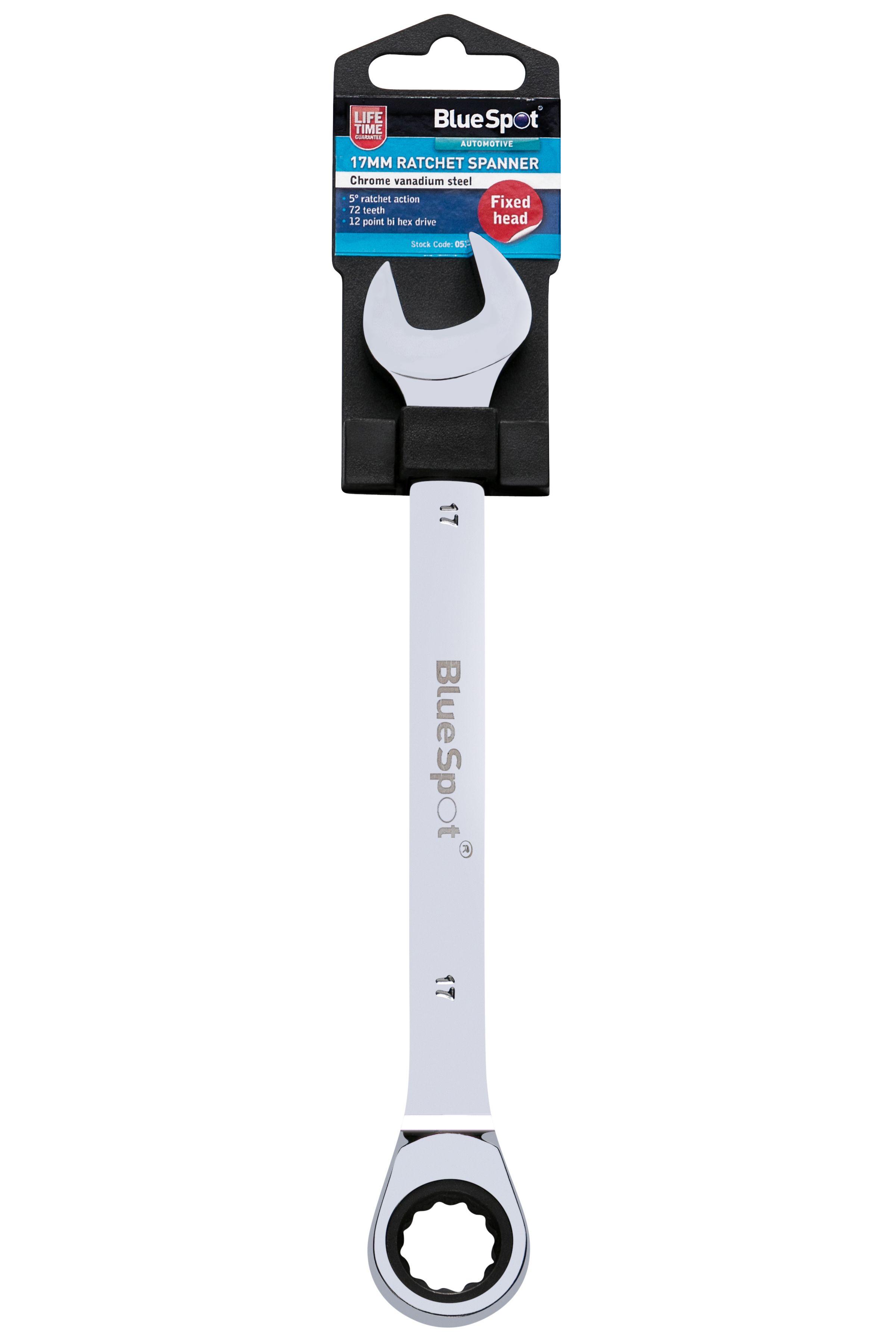Blue Spot Tools 17mm Ratchet Spanner Fixed Head