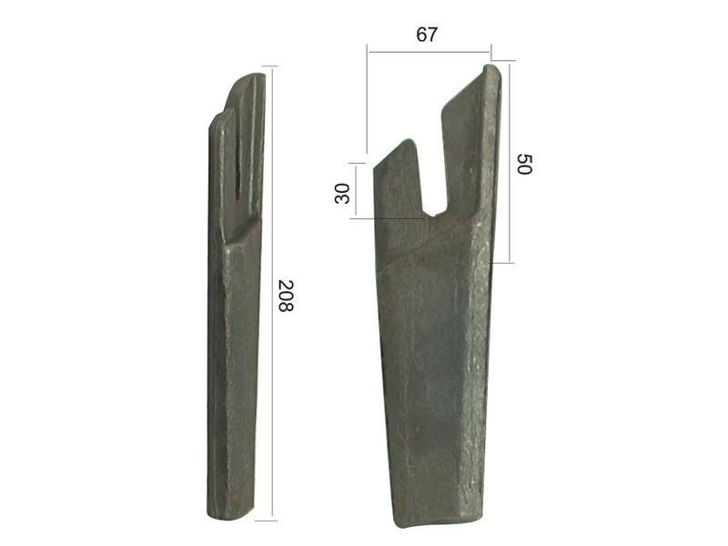 Weld on Repair Tip 208mm. RH Replacement for Lely. for Universal VARIOUS