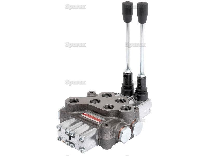 Hydraulic Monoblock Valve 1/2''BSP Ports 2 Banks Double/Double acting Spring centered