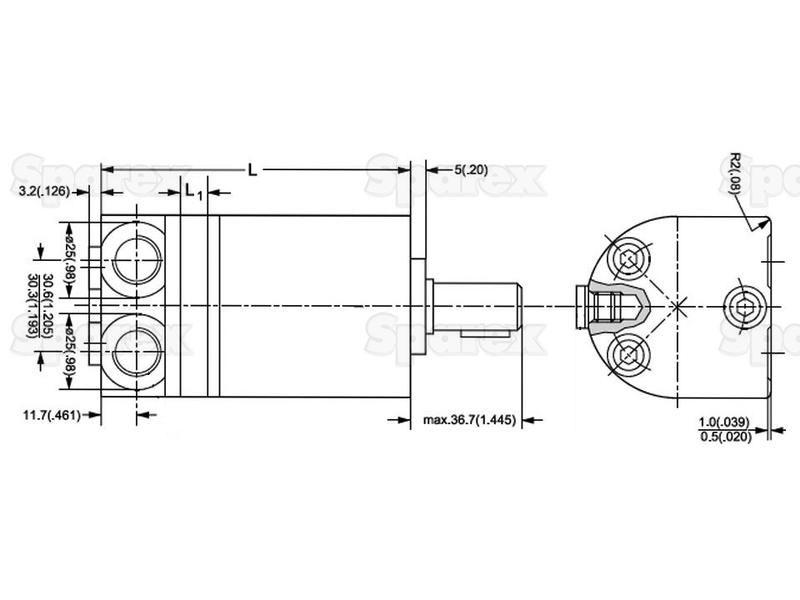 Orbital Hydraulic Motor Danfoss (151G0005, OMM20, OMM20151G0005)