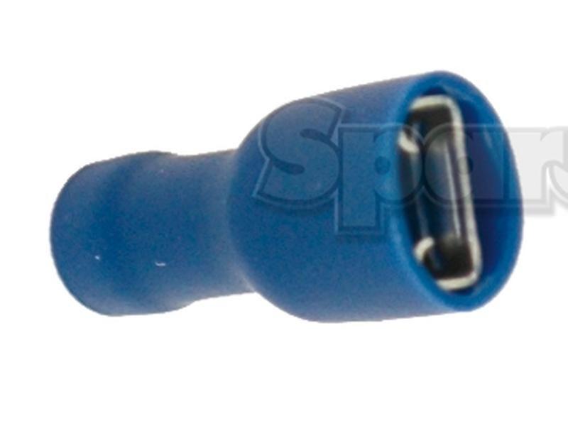 Pre Insulated Spade Terminal - Fully Insulated, Standard Grip - Female, 6.3mm, Blue (1.5 - 2.5mm), (Bag )