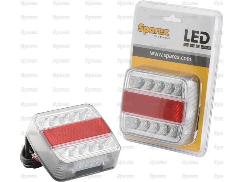 LED Rear Combination Light, Function: 4, Brake / Tail / Indicator / Number Plate, RH & LH, 12V