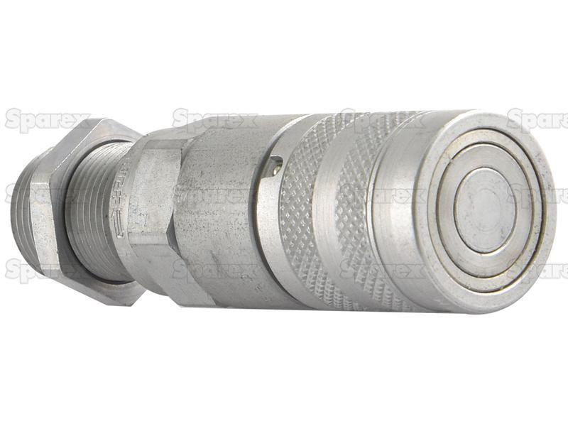 Faster Flat Faced Coupling Female 3/8'' Body x M18 x 1.50 Metric Male Bulkhead Faster S.p.A (FFH06-7/1815 F, FFH067/1815F, FFH06-7/1815F)