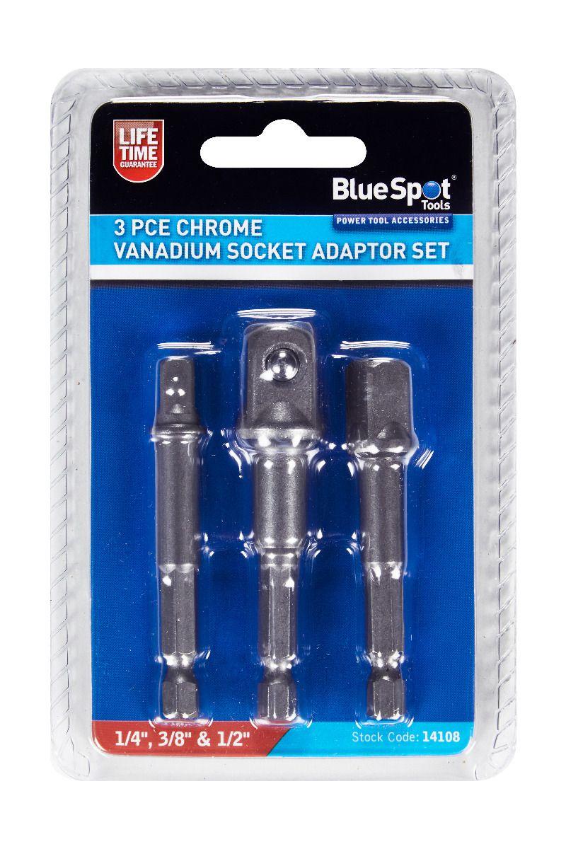 Blue Spot Tools 3 PCE Chrome Vanadium Socket Adaptor Set