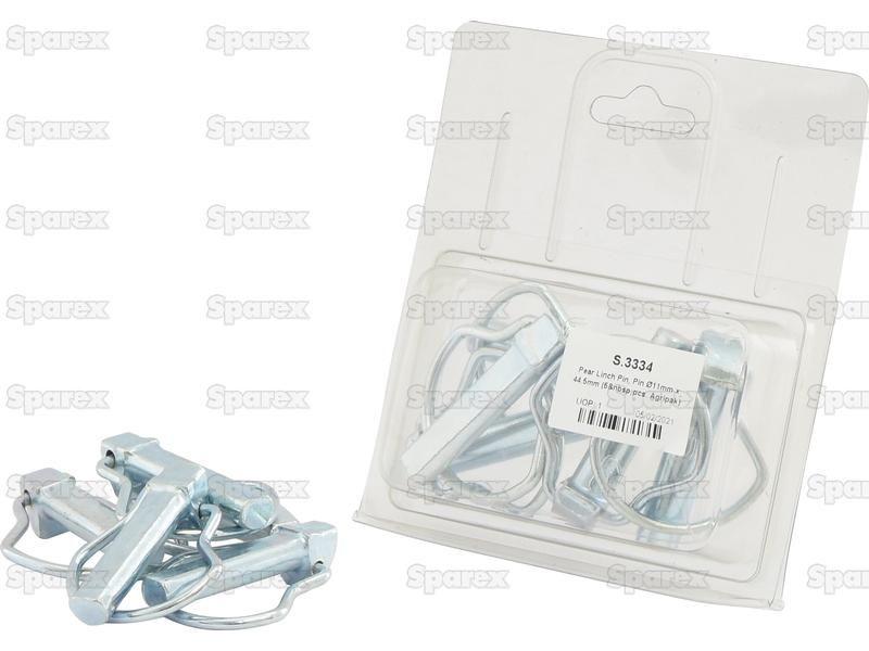 Pear Linch Pin, Pin Ø11mm x 44.5mm (5 pcs. Agripak)