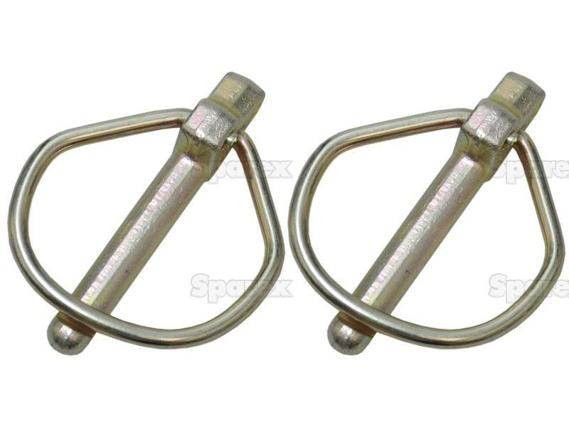Rubig Safety Linch Pin, Pin Ø7.5mm x 44mm (2 pcs. Agripak)