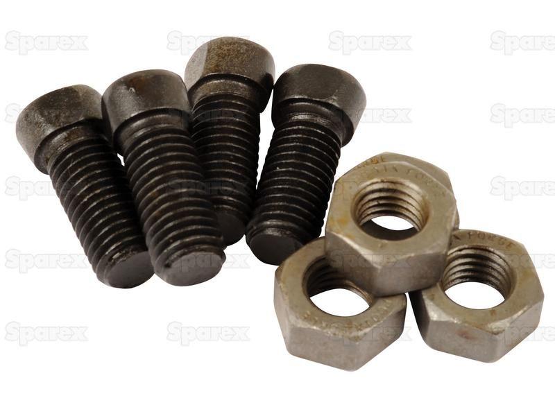 Conical Head Bolt 2 Flats With Nut (TC2M), Replacement for Dowdeswell, Kverneland