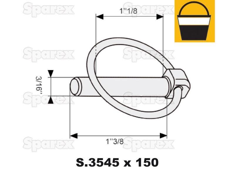 Round Linch Pin, Pin Ø4.5mm x 35mm (150 pcs. Small Bucket)