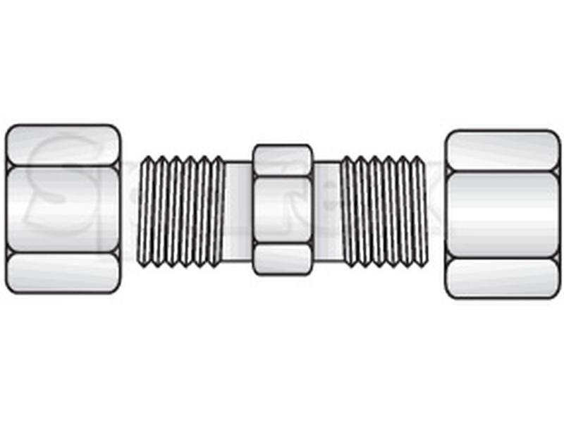 Hydraulic Metal Pipe Straight Coupling G.V. 6L PARKER HANNIFIN (G06LCF)