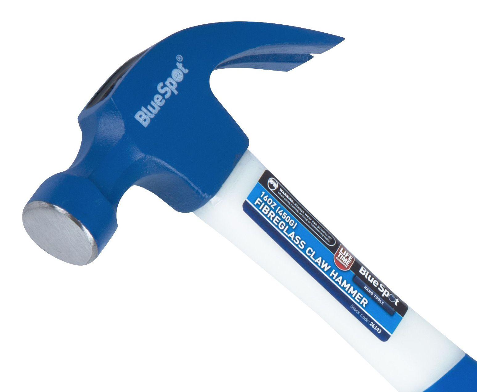 Blue Spot Tools 16oz (450g) Fibreglass Claw Hammer