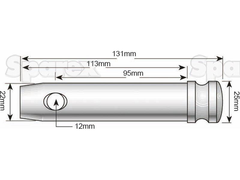 Top link pin 22x95mm Cat. 2